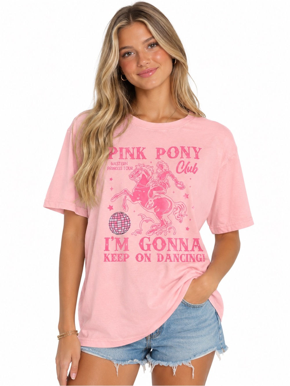 Pink Pony Club Graphic Tee - Pink